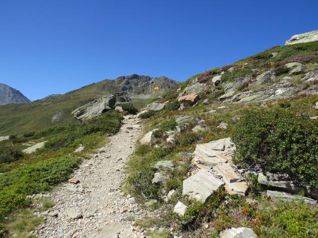 ...erreichen wir eine Weggabelung bei Punkt 2165 m.ü.M.