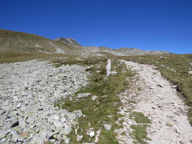 auf einem alten, aber angenehmen Saumweg wandern wir nun alles taleinwärts, linkerhand der Straffulgrat