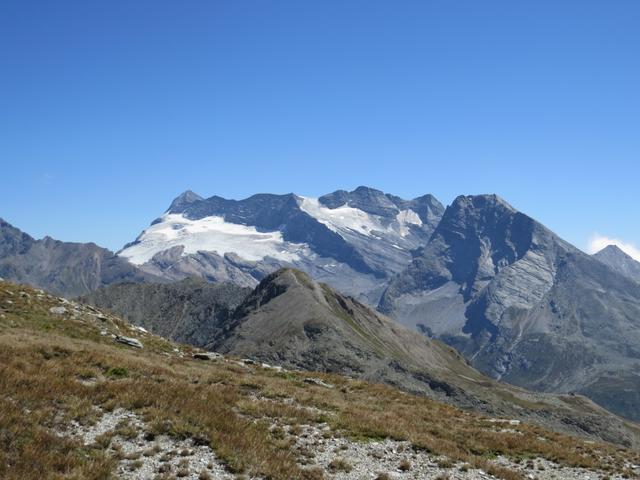 Blick zum Monte Leone mit Chaltwassergletscher, Breithorn und Hübschhorn