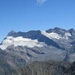 Blick zum Monte Leone mit Chaltwassergletscher, Breithorn und Hübschhorn