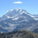 Blick zur Fletschhorngruppe mit Fletschhorn, Lagginhorn und Weissmies