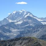 Blick zur Fletschhorngruppe mit Fletschhorn, Lagginhorn und Weissmies