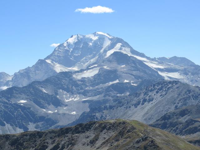 Blick zur Fletschhorngruppe mit Fletschhorn, Lagginhorn und Weissmies