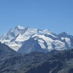 Blick zur Mischabelgruppe mit Balfrin, Nadelhorn und Täschhorn