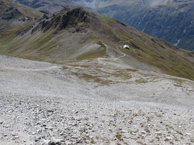 ...steigen wir schnell wieder zur Üsseri Nanzlicke 2602 m.ü.M. ab