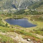 beim Hopschusee haben wir dann endlich das Mittagessen - ohne den störenden Wind - zu uns genommen