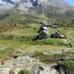 Blick auf die schön gelegene Alpsiedlung Hopsche