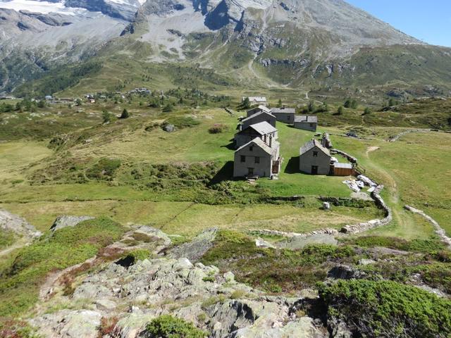 Blick auf die schön gelegene Alpsiedlung Hopsche