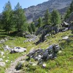 wir stellen schnell fest, dass die Landschaft herber und karger wird. Fels und Geröll nehmen zu