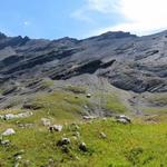 sehr schönes Breitbildfoto mit Blick auf Haut de Cry, Mont à Perron und Mont à Cavouère