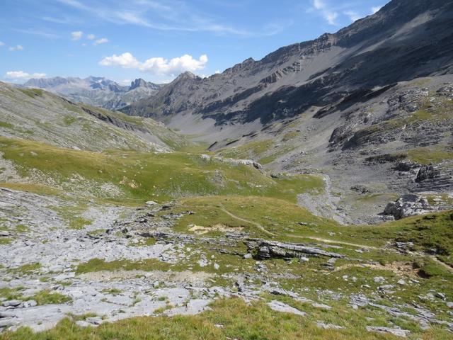 Blick von Pro Fleuri zurück Richtung Les Plans du Foche