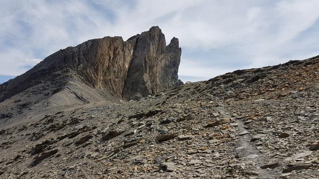 mit Blick auf den Gipfel des Dent de Chamosentse, erreichen wir den breiten Sattel des Col de la Forcla 2547 m.ü.M.