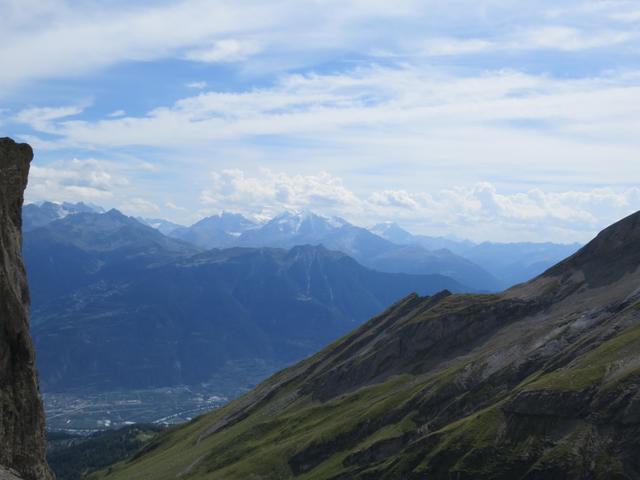 Blick zum Montblanc-Massiv