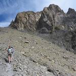 Blick zurück zum Col de la Forcla. Rechts davon der Dent de Chamosentse