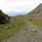 bei Plan Salentse 2347 m.ü.M. wo der Bergweg einen starken Linksknick durchführt...