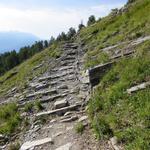 ohne grosse Höhenunterschiede wandern wir durch den Kessel von Lui Fleuriat