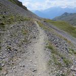 wir verlassen die sehr schön gelegene Cabane, und wandern abwärts zum nächsten Ziel, der schon gut sichtbare Lac Superieur