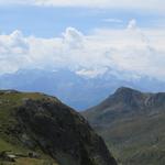 direkt vor uns auf der anderen Talseite der Rhone, das Trientgebiet, das wir auch besucht haben