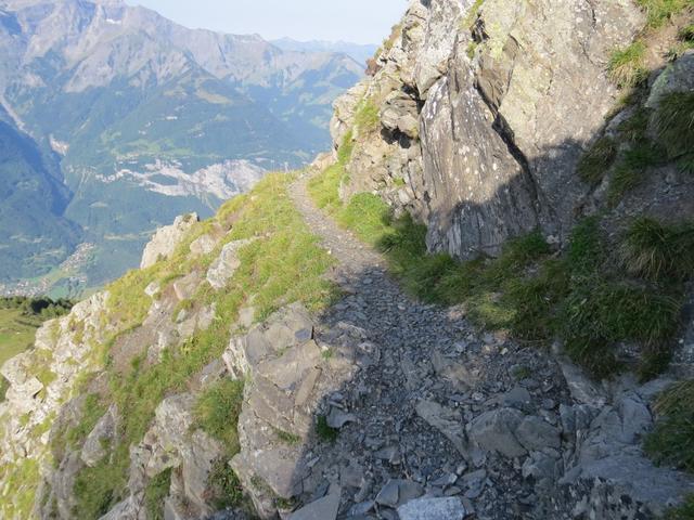 hier sollte man auf den Weg achten, und nicht die Aussicht