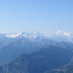 Blick zum Glacier du Trient mit seinen Aiguilles, Grandes Jorasses und Mont Blanc Massiv
