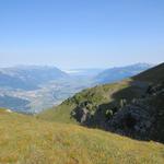 Blick Rhonetal abwärts Richtung Genfersee