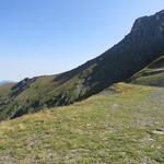 von hier aus, ist unser Zwischenziel die Cabane de la Tourche, ersichtlich