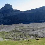 super schönes Breitbildfoto mit Blick auf Grand und Petit Muveran sowie Dent Favre über dem Vallon de Nant