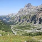 während dem scheinbar endlosen Abstieg können wir das traumhaft schöne Vallon de Nant bestaunen