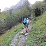 die Variante über den Wanderweg ist kürzer aber steiler