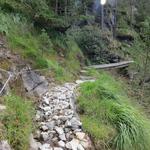 der Bergweg ist gut erbaut und wo nötig gesichert