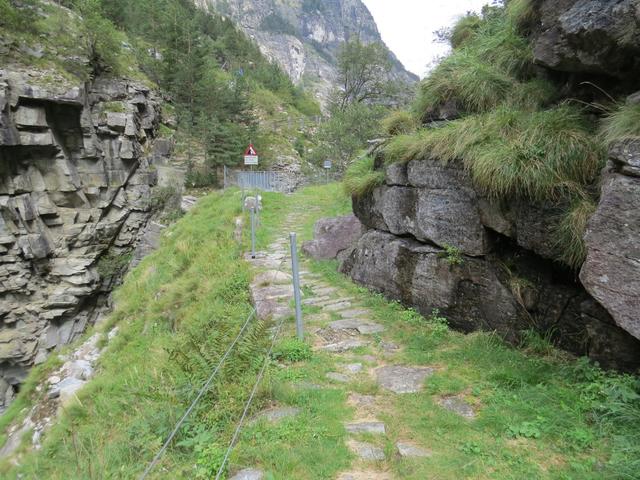 der Saumweg durch die Gondoschlucht wurde von Kaspar von Stockalper (1609 - 1691) angelegt