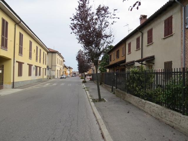 die Via Francigena führt nicht direkt ins Ortszentrum von Belgioioso