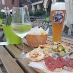 auf der Piazza della Vittoria geniessen wir einen kleinen Aperitivo