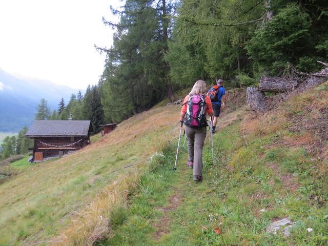 wir wandern aber auf gleichbleibender Höhe nun talauswärts