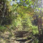 über ein charakteristischer, bewundernswerter Treppenweg 860 m.ü.M...
