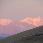 Blick zu den Walliser Eisriesen um Saas Fee und Zermatt