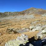 schönes Breitbildfoto aufgenommen bei dieser Weggabelung, mit Blick zum Pizzo di Vogorno