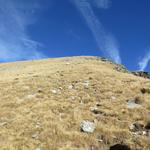 Blick über den Südgrat hinauf zum Gipfel des Pizzo di Vogorno