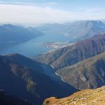 Tiefblick zum Lago di Vogorno und zum Lago Maggiore