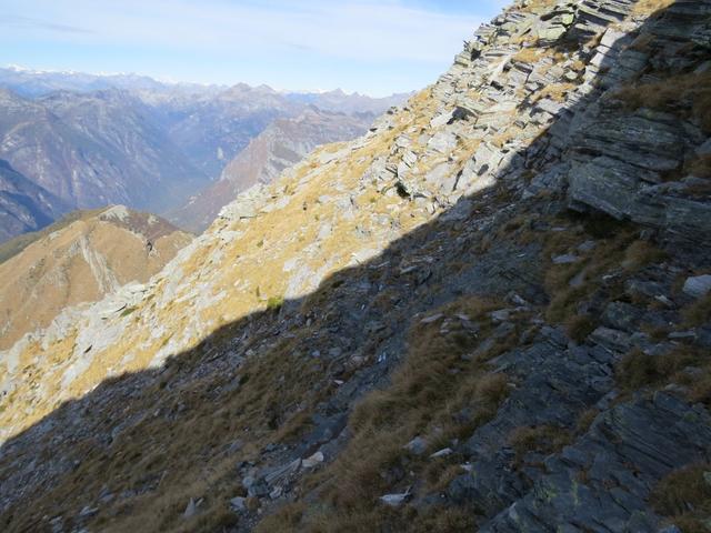 der Bergweg weist keine wirklich schwierige Stellen auf. Ausrutschen sollte man aber trotzdem nicht