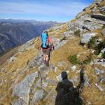 der Bergweg ist gut markiert, immer ersichtlich und nicht wirklich richtig exponiert