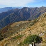 der Bergpfad führt nun einem zurück zur Rippe 1891 m.ü.M.