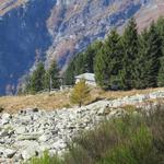 die kleine Seilbahn die von der Alpsiedlung Bardughè, hinunter zum Lago di Vogorno hinunterführt, ist eingestellt