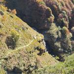 Blick in die Schlucht des Valle del Molino. Gut ersichtlich der Wanderweg