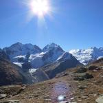 wir befinden uns nun auf den vielleicht berühmteste Höhenweg im Engadin