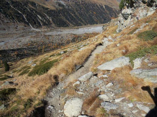 wir erreichen die Steilstufe bei Margun Misaun 2245 m.ü.M.