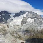 Blick zum Weisshorn und zur Weisshornhütte