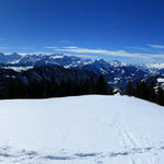 sehr schönes Breitbildfoto mit Blick auf der anderen Seite zu den Berner Alpen