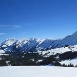 auf der anderen Seite erblicken wir Augstmatthorn, Riedergrat, Tannhorn und zuhinterst Brienzer Rothorn