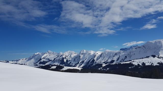 was für ein Ausblick auf Augstmatthorn, Riedergrat, Tannhorn und zuhinterst Brienzer Rothorn